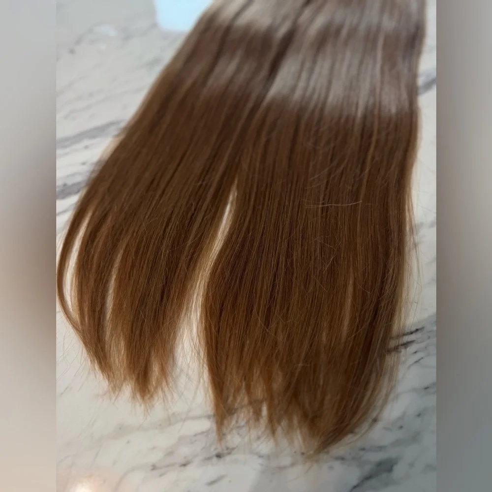 28” Honey Blonde Human Hair Imitation Weft Extensions – Long Straight